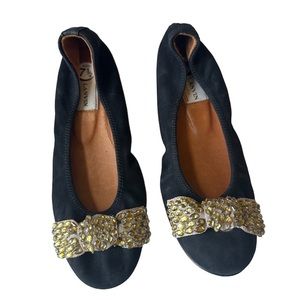 Lanvin Ballet Flats Black Brand New 7.5